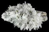 Quartz Crystal Cluster With Pyrite - Peru #124443-1